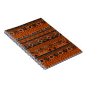 Carnet Motif rayé ethnique brillant. (Côté Droit)