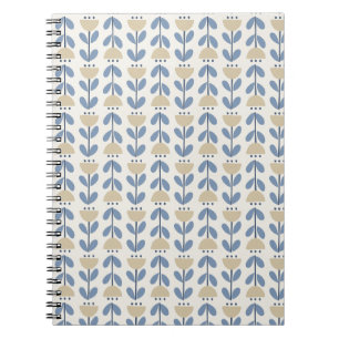Carnet Motif rayé floral folklorique scandinave