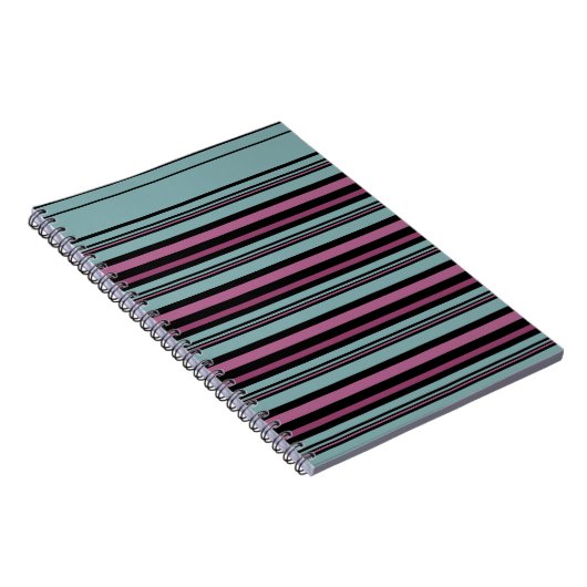 Carnet Motif rayé gris foncé (Côté Droit)