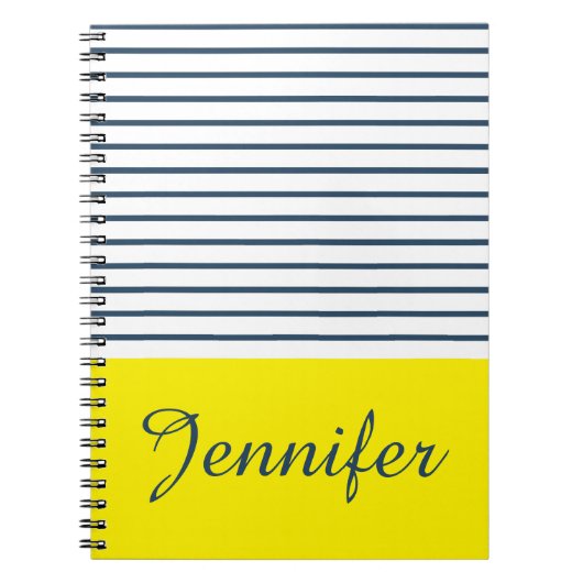 Carnet Motif rayé moderne (Devant)