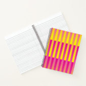 Carnet Motif rayé orange jaune rose (Intérieur)