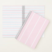 Carnet Motif rayé vertical couleur douce Design (À l'intérieur)