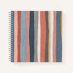 Carnet Motif rayures aquarelle vintage