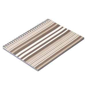 Carnet Motif rayures de ton terreux neutre