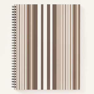 Carnet Motif rayures ton neutre terne