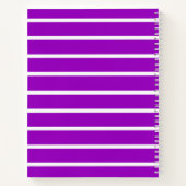Carnet Motif rayures violettes et blanches (Dos)