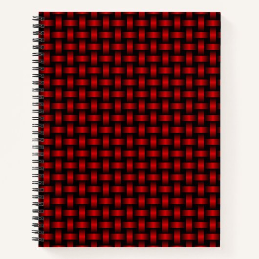 Carnet Motif Red Black Weaver (Devant)