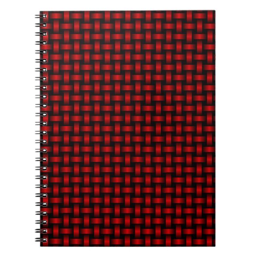 Carnet Motif Red Black Weaver (Devant)