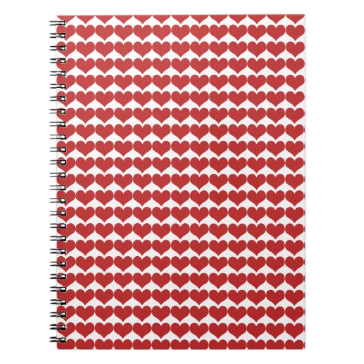 Carnet Motif Red Cute Hearts (Devant)