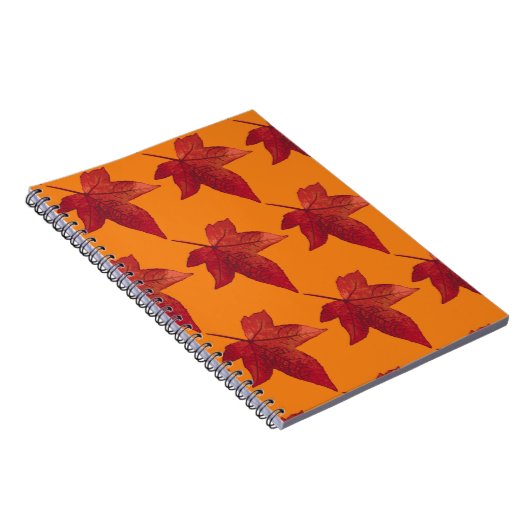 Carnet Motif Red Maple Leaf (Côté Droit)