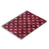 Carnet Motif Red Velvet Fleur De Lis Mardi Gras Orleans (Côté gauche)