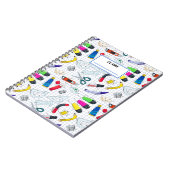 Carnet Motif Retour à l'école Nom personnalisé (Côté gauche)