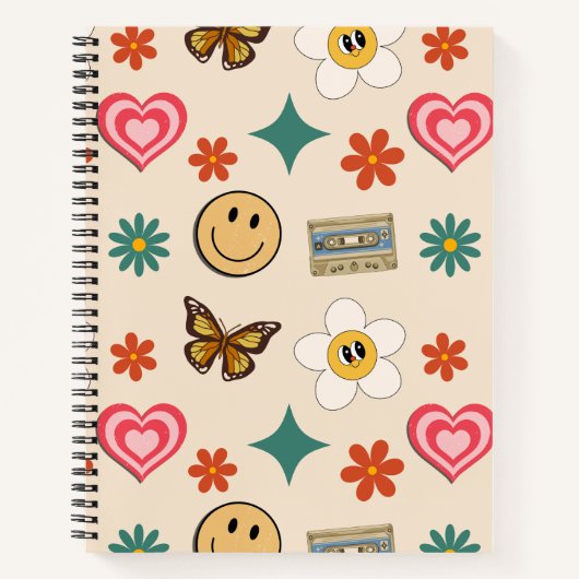 Carnet Motif rétro 01 (Devant)