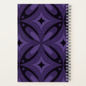 Carnet Motif Rétro de Couleur Violet Foncé (Verso)