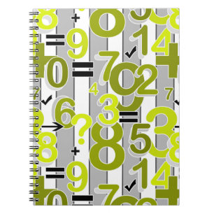 Carnet Motif rétro lumineux arithmétique mathématique col