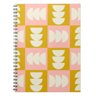 Carnet Motif rétro moderne et géométrique du milieu du si