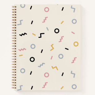 Carnet Motif Retro Squiggle