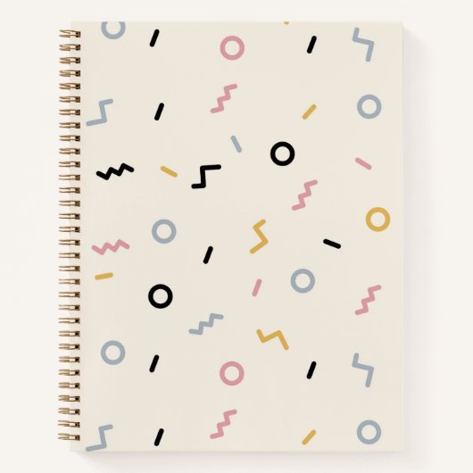 Carnet Motif Retro Squiggle (Devant)