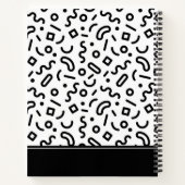 Carnet Motif Retro Squiggle | Ajouter Votre Nom (Dos)