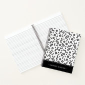 Carnet Motif Retro Squiggle | Ajouter Votre Nom (Intérieur)