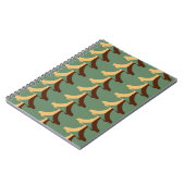 Carnet Motif rétro transparent avec éléments verticaux. a (Côté gauche)