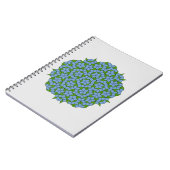 Carnet Motif Rhombus Penrose vert et bleu (Côté gauche)