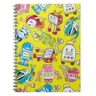 Carnet motif robot transparent