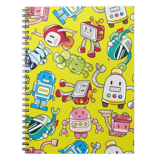 Carnet motif robot transparent (Devant)