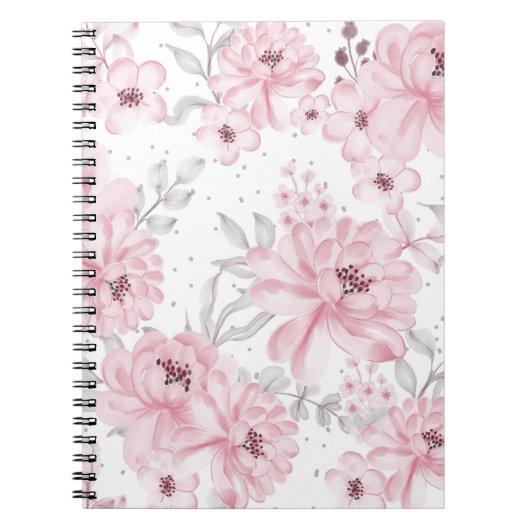 Carnet motif rose (Devant)
