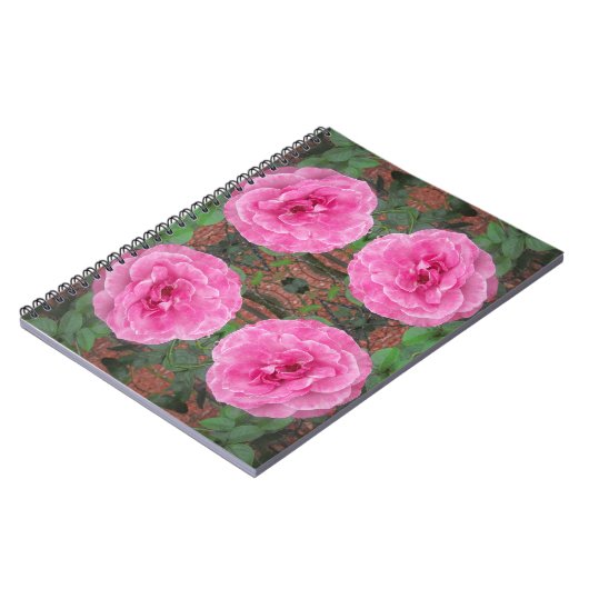 Carnet Motif rose (Côté gauche)