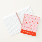 Carnet Motif rose arc-en-ciel cerise (Intérieur)