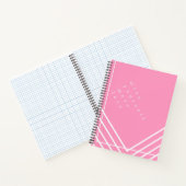 Carnet Motif rose avec lignes blanches (Intérieur)