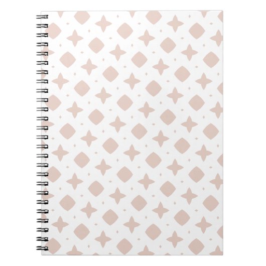 Carnet Motif rose Boho, rétro moderne du milieu du siècle (Devant)