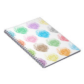 Carnet Motif rose coloré (Côté Droit)