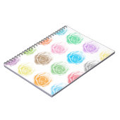 Carnet Motif rose coloré (Côté gauche)