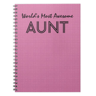 Carnet Motif rose de la TANTE la plus impressionnante