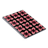 Carnet Motif rose deux tons lumineux (Côté Droit)