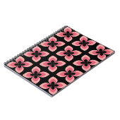 Carnet Motif rose deux tons lumineux (Côté gauche)