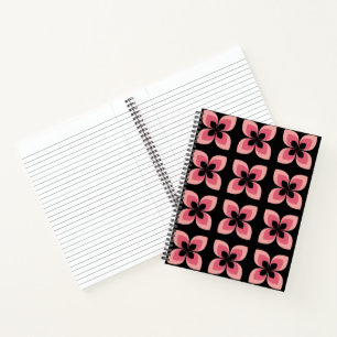 Carnet Motif rose deux tons lumineux