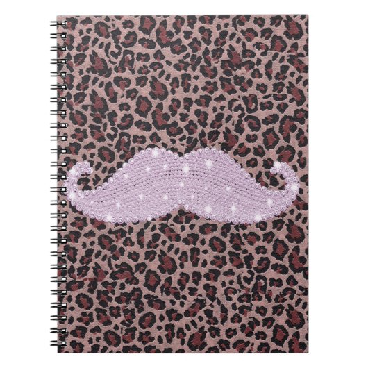 Carnet Motif rose drôle de moustache et de poster de (Devant)