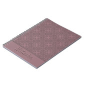 Carnet Motif Rose Dusty personnalisé (Côté gauche)