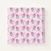 Carnet Motif rose éléphant mignon (Dos)