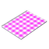 Carnet Motif rose et blanc En vichy (Côté gauche)