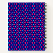 Carnet Motif rose et bleu chaud (Dos)