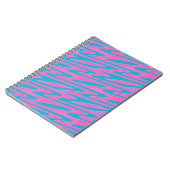 Carnet Motif rose et turquoise (Côté gauche)