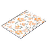Carnet Motif rose Peach (Côté gauche)