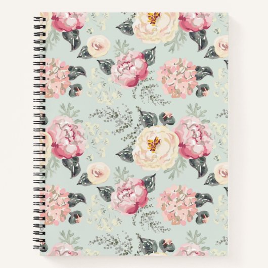 Carnet Motif rose Rose Garden (Devant)