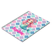 Carnet Motif rose sirène personnalisé (Côté gauche)