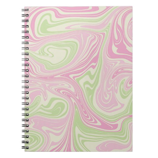 Carnet Motif rose vert à bille liquide (Devant)