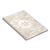 Carnet Motif Rose Vintage beige (Côté Droit)
